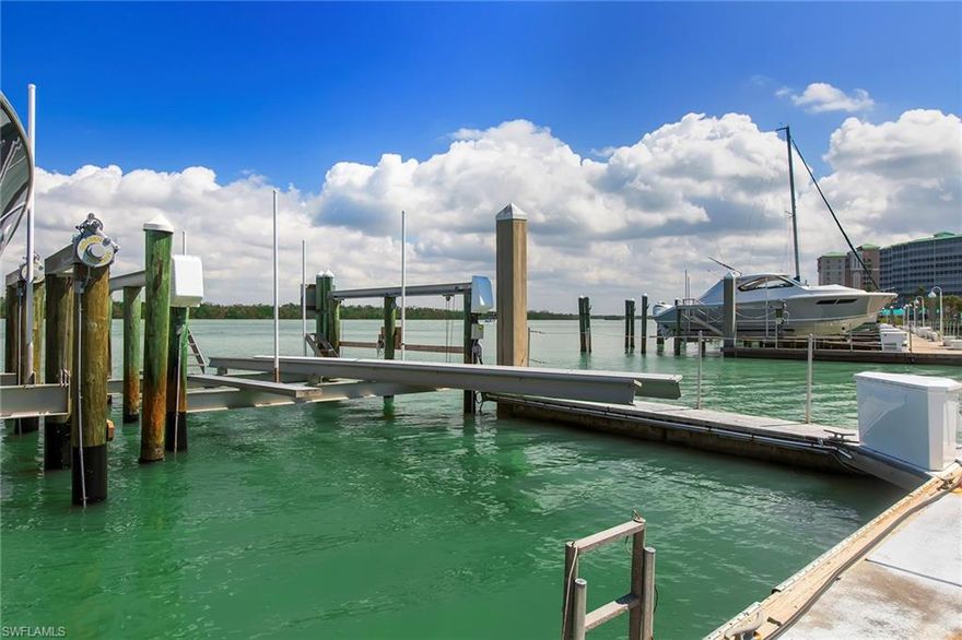 This exceptional wet floating concrete dock is ideally located just 5 minutes from the Gulf, offering both convenience and easy access for boating enthusiasts. The dock features a sturdy 26,000-pound boat lift, perfect for accommodating a variety of vessels. Utilities such as electricity and water are readily available at the dock, making it an ideal choice for those seeking a fully equipped and hassle-free boating experience. Don't miss the opportunity to own this prime waterfront asset with quick access to the Gulf!

You must own property in the community in order to purchase a boat dock!!!!!!