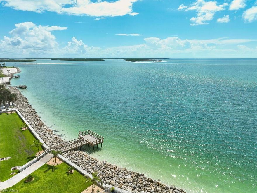 Stunning views of the Gulf and Ten Thousand Islands abound from this gorgeous 3 bedroom, 2 bath end residence located within private, gated Dela Park Place on the sought-after Southend of Marco Island. The interior of this fine residence offers coastal contemporary design elements, ample natural light, beautiful light fixtures and window coverings, and much more. The gourmet kitchen has been opened to the dining and living room to create the perfect open floor plan and boasts granite counters, white cabinetry, and stainless-steel appliances. The spacious master suite is a peaceful retreat complete with Gulf views, access to the lanai, and ample closet space. The stunning interior opens to the lanai with breathtaking views – the ideal place to relax and unwind while watching dolphins and manatees play. Dela Park Place features lush, tropical landscaping and offers many fine amenities including tennis, fishing pier, and Gulf-side pool.