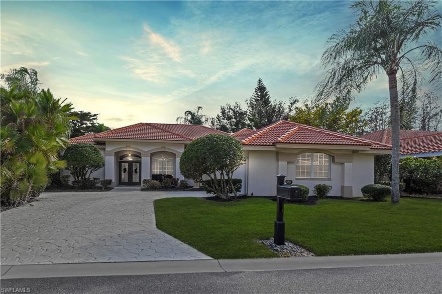 ONE OF BEST VIEWS IN ALL OF CYPRESS LINKS/ GATEWAY GREENS! Meticulously cared for w/ recent updates including- NEW TILE ROOF in 2023 & NEW POOL CAGE w/ picture window screening, NEW pool pump & valves in 2023; freshly painted exterior, new carpet in living and dining room, new microwave & fridge, master bath renovated in 2022. This house has the popular open concept floorplan & split floorplan for the bedrooms, the kitchen has tons of cabinets space, large granite counter bar that could fit8 bar stools & custom glass pantry door leading to huge walk-in pantry. The master suite encompassing entire wing on East side of home, one guest room has pocketed French doors making it ideal for a den/home office, almost wall-to-wall windows on backside of home, large laundry room a/ utility sink & storage, and massive screened pool lanai overlooking preserve & lake. The outdoor living space is just an added BONUS to the amazing interior features. This area offers a long covered sitting area, expansive pool deck, pool half bath, custom built pool, and picture window screening. Situated in Gateway Greens, a gated & deeded community with guard at gate 24/7. Residents have access to Gateway's amenities and can join The Club @ Gateway which offers social & golf memberships.