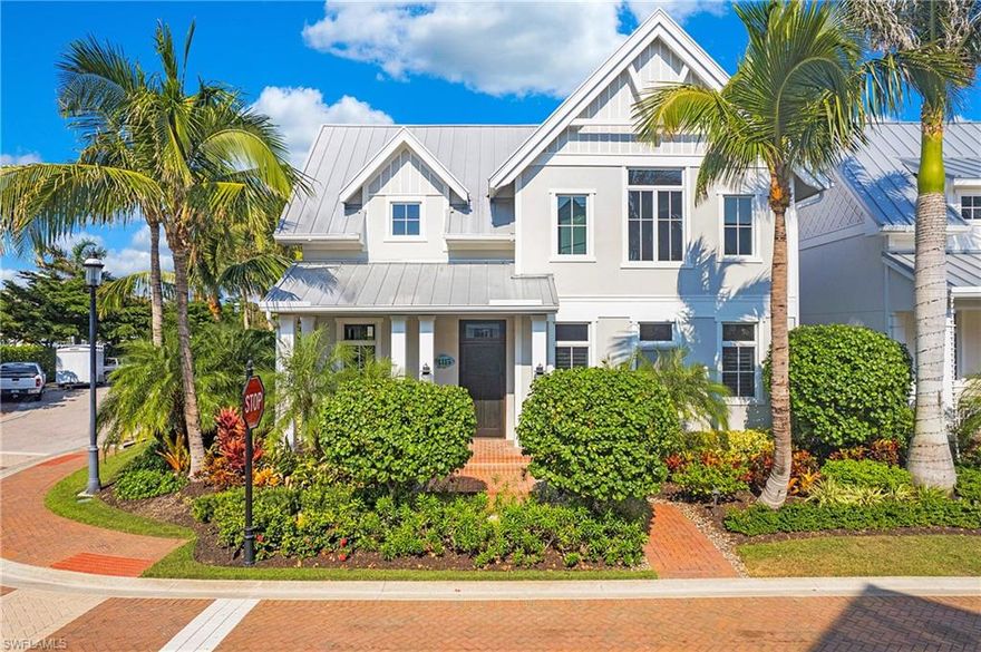 Experience modern elegance at it's finest in Mangrove Bay! This thoughtfully designed Coquina 1 floorplan completed in 2017 as a collaboration between MHK Architects & Lotus Construction is sure to satisfy the most discerning Buyers. With a total of 3859 sq ft of lavish indoor & outdoor living space, located on a corner lot, at just under 1/4 acre, it is among the largest lots with the largest outdoor living space in the community. Featuring 3 bedrooms + a loft & bonus room, 3.5 baths & filled with thoughtful details such as solid oak flooring, tongue & groove ceilings, custom woodwork in all closets, an expansive primary bedroom suite on the 1st floor & more! The chef’s kitchen features Thermador appliances, Silestone counters & a natural gas range. Relax & enjoy the private lushly landscaped outdoor living area, with multiple entertaining areas, featuring a built-in firepit, natural gas heated oversized pool with an integrated spa & waterfall feature. Live the boater's dream, as this home comes with a private boat slip which can accommodate up to a 40 ft boat & is just minutes to Naples Bay & the Gulf! All the best amenities Naples has to offer are just a walk or bike ride away!