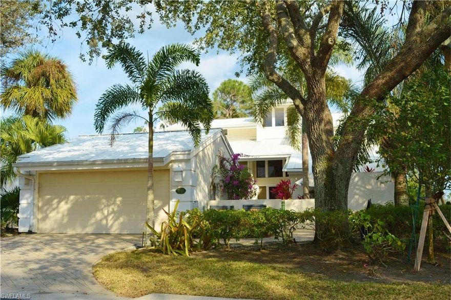 Rarely available in the quaint & desirable Berridale at Fiddlesticks. Shop & compare anywhere in Fiddlesticks or any country club in SW Florida & it will be hard to find a better value. 2,861 sq. ft. of living area includes 3 en-suite spacious bedrooms & 3.5 baths. Private courtyard and additional rear patio offer privacy & outside venues for grilling or outdoor entertainment. Updated kitchen, baths, & mahogany hardwood floors. Also includes 2 car garage. Tranquil views of the #1 on the "World Famous" long mean golf course. Lives like a single family home yet this villa style offers the "Lock and Leave" lifestyle so many are looking for. MANDATORY EQUITY MEMBERSHIP FEE OF $50,000 DUE AT CLOSING. ADDITIONAL MONTHLY FEES APPLY.