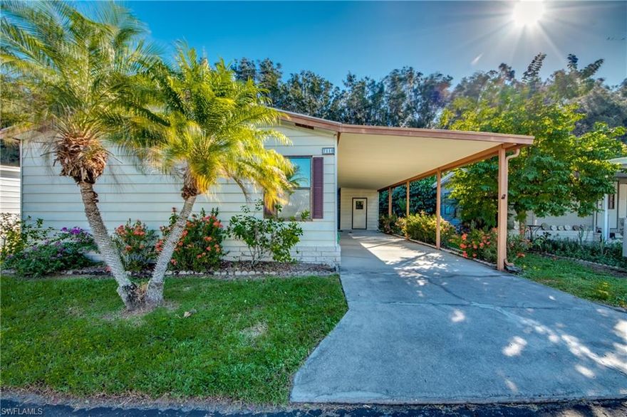 Access to the Gulf via boat ramp and a 2/2 furnished home in 55+ beautiful community of Pine Island Cove. The community has heated pool, hot tub, clubhouse, boat ramp, picnic area on the lake with grills, dog park, boat & RV storage and lot of activities for everyone. This is a great community to live in and the HOA is only $125.00 per month. This home has a great view of the canal and trees from the screen lanai. Just a few minutes out to great fishing or a trip to the outer islands and beach. Close to restaurants, shops, churches, bike path and all the island activities.