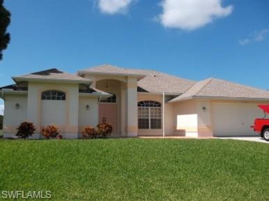 Excellent opportunity to call this your home in the heart of Cape Coral. This large home featuring three bedroom and 2 full bath, family room,c dining room and a patio. This home also has a panel solar which make your electrical very low and a reverse osmosis. Call today for a private tour.