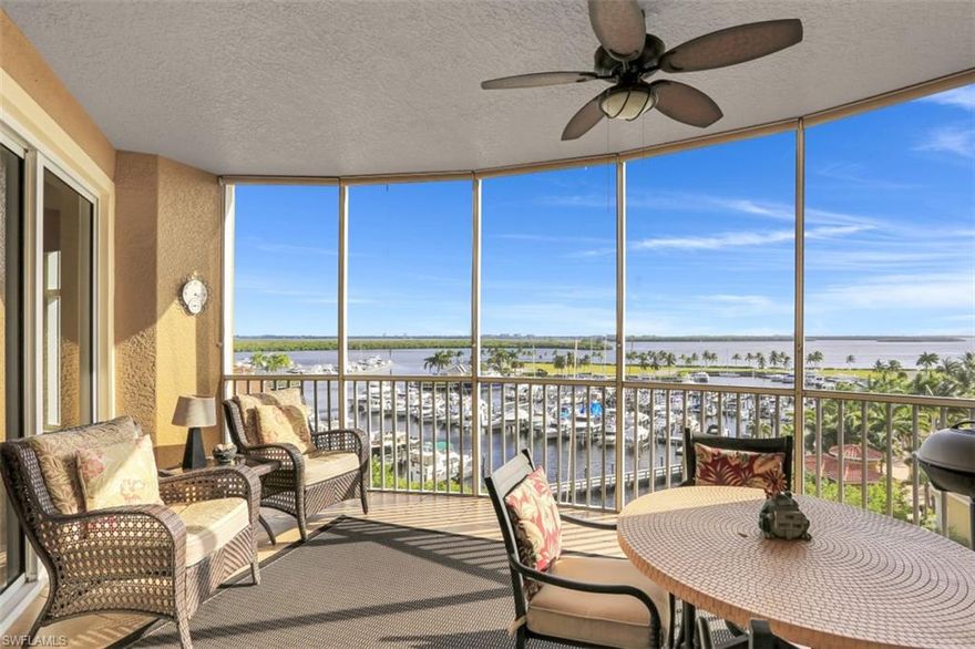 Located right on the Caloosahatchee River this stunning suite offers you true luxury resort living with the most amazing water views of the Gulf, river, lakes, preserves and canals.  Please make sure to watch the drone video tour for a full overview of the condo and community.  There have been over $40K in upgrades including the flooring, crown molding, painting, upscale light fixtures, whole home reverse osmosis water filtration system, etc.  This large condo offers over 2,970 square feet, a private elevator as well as a two car private garage.  This is a split bedroom plan where all three bedrooms have their own en suite. There is also an office / den that can be used as a fourth bedroom with a full bath across the hall.  Here you can enjoy the Salt Life, kayaking, boating, beaches and some of the nation’s top state parks.  This Boaters Dream is located only minutes from Cape Coral’s Entertainment district and a short drive to Fort Myers.  The community is very pet friendly (2 pets, no wt. restrictions).  So, whether you are looking for retirement home, vacation home or primary residence, you have found the right place.  Do not wait, come grab your slice of Paradise.  Call today!