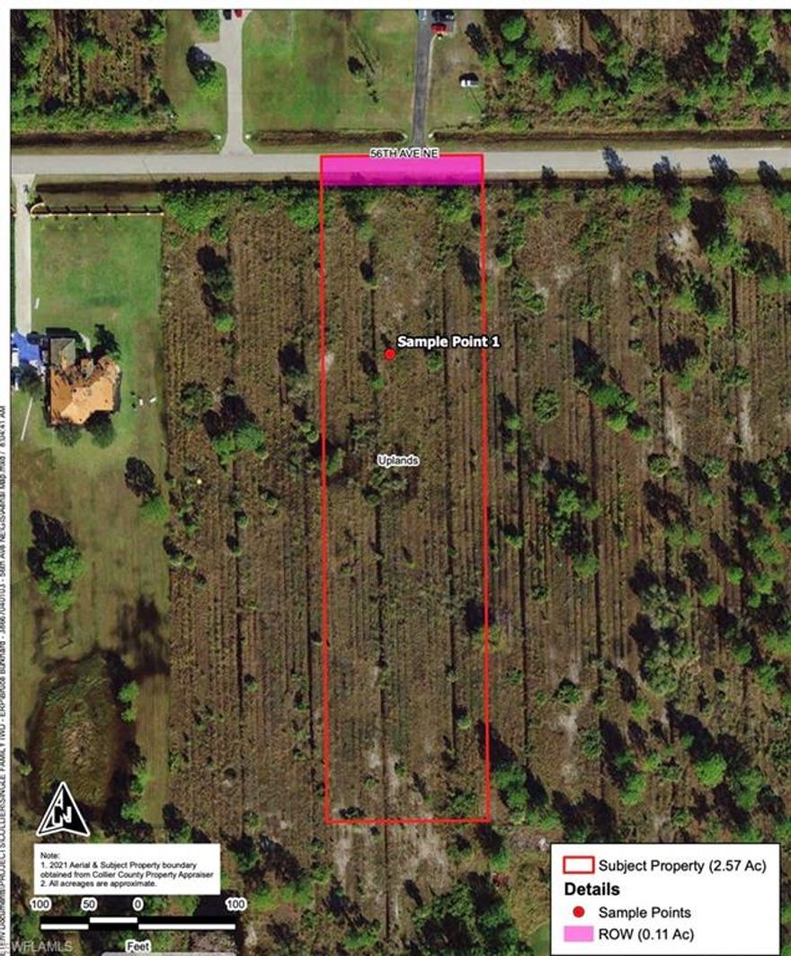 2.58 Acre Lot 100% Uplands in Golden Gate Estates. 2.58 Acre Lot next door is also for sale and is also 100% uplands (MLS#  222000617). Can be sold together or separately. DEP report is attached for both.