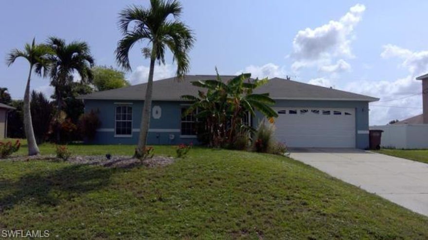 3 Bedroom 2 bath pool home across from Finesterre Lake in SW Cape Coral. Close to shopping, schools and dining.