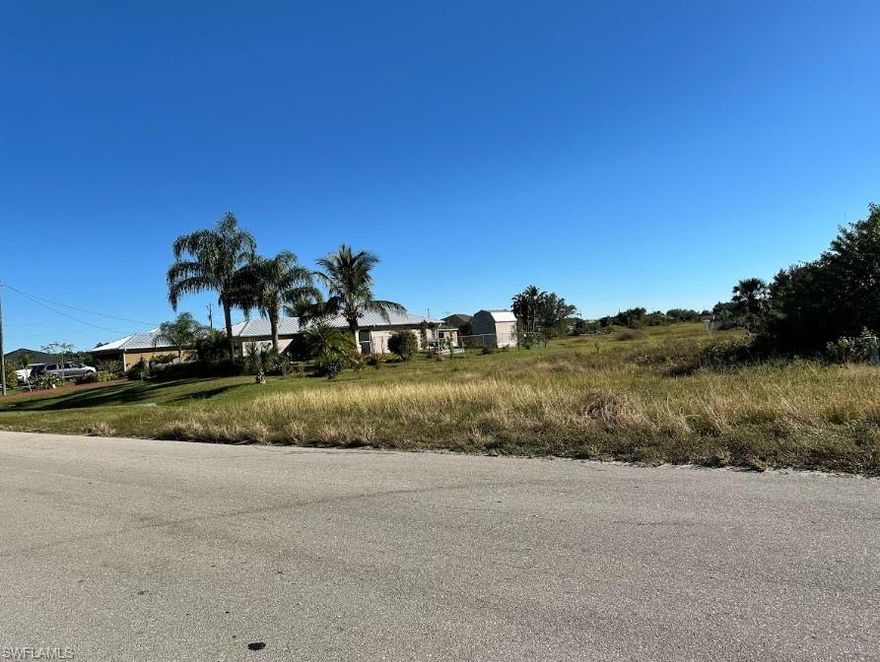 Situated in the heart of Lehigh Acres, this duplex lot measures 85 by 128 feet. Located outside the flood zone, with no wetlands or protected species on site, this lot is shovel-ready and primed for development. Duplex lot for sale in this growing neighborhood of Lehigh Acres. Easy access to Sr. 82, Daniels Pkwy, Fort Myers Air Port, Edison Ford Museum, shopping, restaurants, schools, and the beaches of Fort Myers. Build an income-producing property.