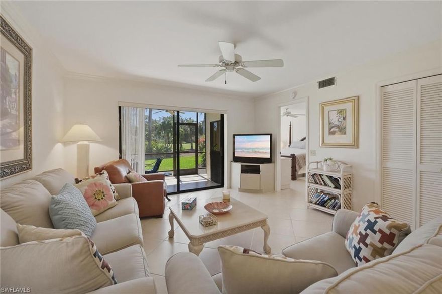 Here you go a full golf membership, first floor condo, in Country Manor. Fully furnished, tiled and ready to move into. Highly sought after golf condos are a rarity in Countryside right now with the new fabulous renovations to the clubhouse and the brand new resort style pool recently completed. Come see what they are all talking about in Countryside Golf and Country Club one of Naples premier bundled golf and lifestyle resorts. Countryside has it all with 18 hole Arthur Hills golf, newly renovated clubhouse featuring indoor and outdoor dining, brand new resort style pool with bar area and food, fitness center with classes, tennis complex, pickleball, bocce ball, driving range ...Countryside has it all and in one of Naples friendliest communities. All of this and so close to downtown Naples and the beaches.