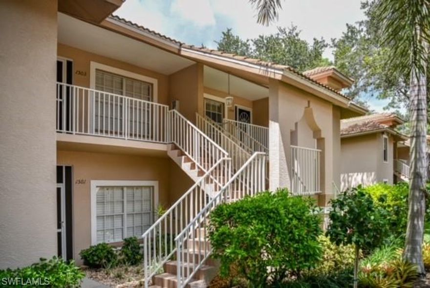 BACK ON THE MARKET!  This lovely upper unit (2 BR + Den, 2 Bath) is conveniently located in award winning LELY RESORT, which boasts three golf courses, and minutes away from the white, sugary sand beaches of Marco Island and world renown 5th AVENUE Naples.  Shopping, dining and Medical Facilities are nearby.  Don’t miss seeing the fantastic community pool and tennis courts.  This turnkey unit is tastefully decorated and impeccably maintained, making it move in ready.  The unit has gorgeous quartz kitchen counter tops, in addition to newer bathroom vanities.  Den could easily be converted to third bedroom.  In addition to two walk-in closets in master bedroom, spacious guest room also has walk in! Some new paint, so LOOK AT ME NOW! Membership to The Players Club and Spa is optional.