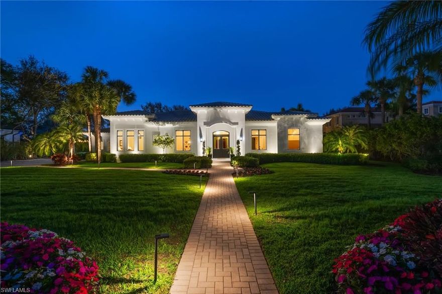 MOVE IN READY with immediate access to GOLF MEMBERSHIP!  Remodeled in 2024, this property features every upgrade you're looking for. All new hurricane impact windows/sliders, retractable screens surrounding the covered lanai, new pool/spa and a whole house generator only scratch the surface of the transformation. The Coastal Contemporary style is accentuated by all new hard wood flooring, interior/exterior paint, new LED lighting and modern cottage furniture. A new guest suite has been added to the existing structure with a full bath, walk in closet and separate pool bath boasting additional storage. The expanded kitchen offers all new appliances, a wine wall, wet bar and custom pantry. If that's not enough, 3 golf carts are included with the property! Additional information on golf and beach membership available upon request.