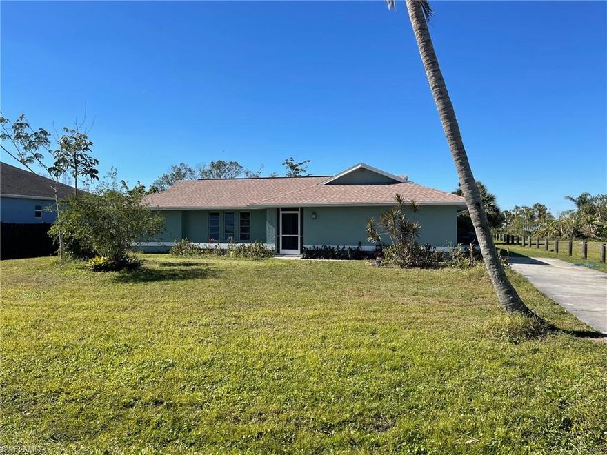 This 3 bedroom, 2 bath, pool home is situated on a quiet street surrounded by beautiful homes. This home is near the cul-de-sac with an amazing river view. The roof was replaced in 2020 and received no damage from hurricane Ian. Pool cage is mostly intact with minimal hurricane damage. Home exterior and lanai flooring were recently repainted as well. Home received storm surge flooding due to Ian. Seller has removed some drywall and flooring. This property is being sold as is. The seller will not be making any repairs. Great bones to create your dream home!