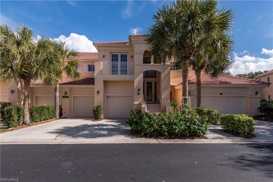 Set on a beautiful preserve this upstairs coach home in the Indigo Shores section of West Bay features a welcoming open floorplan. It consists of 3 bedrooms each with a full on-suite bathroom and den which can be used as a 4th bedroom. A Wet Bar area great for entertaining as well private office with custom built-ins and a spacious laundry room. This home also features hardwood floors, crown moldings and plantation shutters. West Bay offers its own private beach club along with a full service restaurant & bar on Bonita Beach. The Bay House Community Center has a resort style pool, restaurant and fitness center. Along with tennis we also offer pickle ball and an award winning DYE Golf Course.  The West Bay Riverpark features a private boat ramp to launch your boat, jet skies a community kayak or canoe. The Riverpark also has a playground, basketball court and waling trails with exercise stations. Dog lovers can take their pets to the newly renovated dog park. Come relax and enjoy life on the preserve!!!!