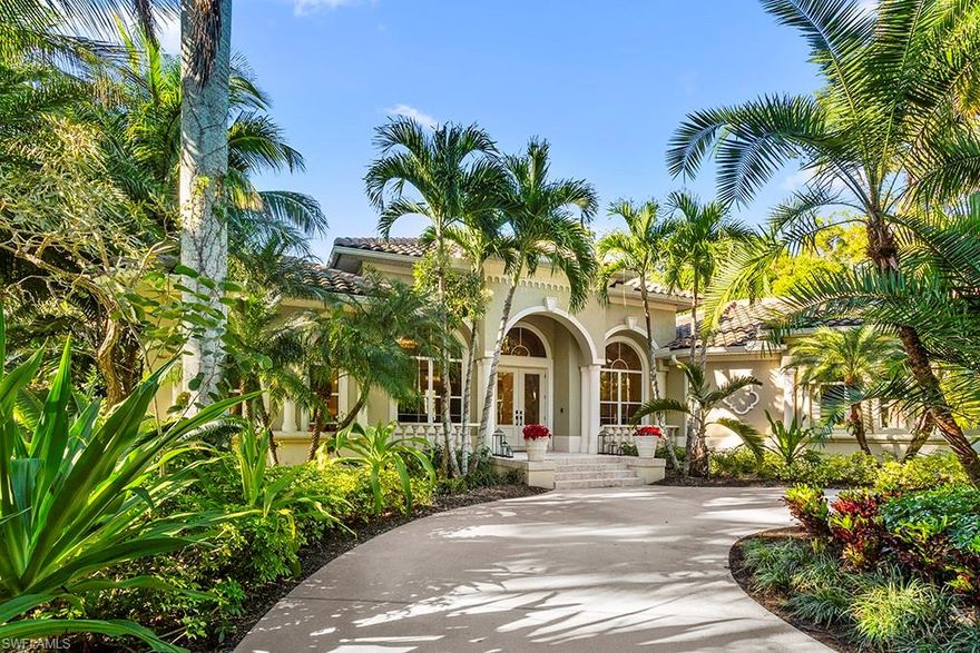 A TROPICAL OASIS nestled on 4.41 acres with an endless variety of exotic trees and plantings. This gorgeous, recently updated six-bedroom, five-bath home with guest house of nearly 4,000 feet comes complete with a huge outdoor tiki hut overlooking a secluded canal. The main home consists of 4 bedrooms and 4 bathrooms with a private study, separate living and family rooms, formal dining area, breakfast nook, formal entry, laundry room, and an attached three-car garage with ample storage closets. The master suite has an oversized walk-in double-entry shower with a separate tub and his-and-hers walk-in closets. The guest house is situated across from the main house with a large pool & integrated spa between them. The guest house has 2 bedrooms, a full bathroom, living and dining room, kitchen with refrigerator, cooktop w/ oven, dishwasher, stack washer-and-dryer, and a large private rear deck. New roofs for main house and guest house in 2021. Throughout the 4+ acres you'll find a botanist's dream nursery of plantings to nurture and explore.