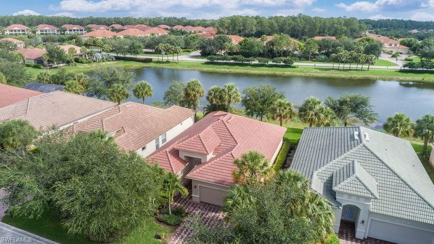 WELL CARED FOR PROPERTY! SERENE, WILDLIFE FILLED WATER VIEW. BE SURE TO VIEW THE TOURS. This is a nice open desirable Guilford floor plan. Owner has done some nice updates such as lighting, tiled lanai, new granite and wood like flooring. Other fine appointments are Tile floors in main living area, Crown Molding, Tray Ceilings in Master bedroom and Dining Room and Foyer, Plantation Shutters, canned lighting and Surround Sound. There is plenty of room for a Pool or Extended Lanai. The den has a closet, the room is a nice size and could be used as a third bedroom.  Location, Location!  Hawthorne is a beautifully mature, quiet and Securely Gated Community centrally located in Bonita Springs. Hawthorne is enhanced with several lakes throughout the community , 2 community pools and spas, 2 fitness rooms, community room, tennis, lots of community socials and activities, numerous active groups such as bicycling, motorcycles, cards, book clubs, fishing and more. Hawthorne is close to beaches, restaurants, Publix, Fresh Market,  Coconut Point Mall and Miromar Mall, 20 minutes to airport, easy quick access to both Naples and Fort Myers. This community can best be described as a "Jewel"