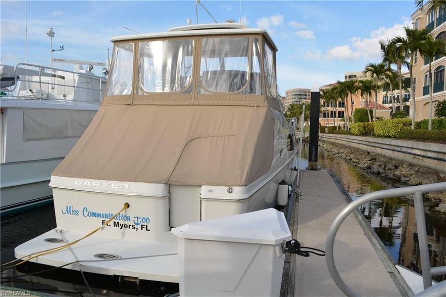 48' F-1 will accommodate a boat up to 51'7" with approved variance, maximum beam is 16'5", Condo Assoc fee $317 a month and includes use of the Marina Center, $100 appl. fee once, non-residents pay $186 annually to the Master Association for community access. Concrete floating docks with electricity. The marina has a pump out near each slip, a fuel dock with gas and diesel, laundry, showers and full time staff 7 days a week.Most of the stated beam width has been measured by marina staff and is believed to be accurate, some of the beam widths have not been measured so the developer numbers are stated, it is recommended that all buyers verify if this is an issue. The Gulf Harbour Marina is actually on the Intracoastal Waterway about 5 miles to the Gulf Of Mexico.