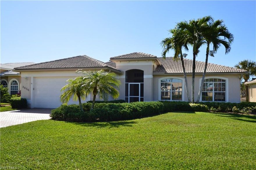 H.12868 - Lakefront and Lovely!  Immaculate home on a beautiful southern exposure lot with a full view of the lake and the preserve beyond.  Inside you'll find a wonderful open floor plan with vaulted ceilings, neutral paint and tile in the main living areas.  All major appliances including AC and water heater were replaced in 2010/11.  Relax on the private spacious lanai with tranquil wide lake views.  Added bonuses are an oversized 2 car garage,  paver driveway and tile roof.  Amenities include a large Community Pool, Clubhouse and Fitness Center.  HOA fees include lawn/landscaping, irrigation water and cable & internet. Forest Park is a friendly gated community with a fantastic central location close to shops, restaurants, community parks and schools.