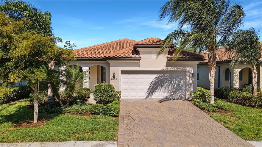 Florida living awaits you in this pristine Arborwood Preserve home. Situated on a quiet street and boasting 2 BR+ Den/Bonus Room, 2 BA and an extended lanai, it is perfect for empty nesters or young couples. Open floor plan shows off the plank tile flooring and granite countertops.  A stainless steel appliance suite and walk-in pantry makes for the perfect kitchen. Primary bedroom has 2 walk-in closets and the ensuite has dual sinks and a walk-in shower. Storage is no problem with closets galore. Enjoy the outdoors from your extended lanai with views of the wooded preserve and lake off the the side. Arborwood Preserve is a resort lifestyle community that is amenity rich. The town center has a resort style pool, bar/restaurant, complimentary coffee room, fitness center, yoga studio, card rooms theater and an art studio. Lighted bocce ball, pickle ball and clay tennis courts will keep you active. Hurry, this won't last!