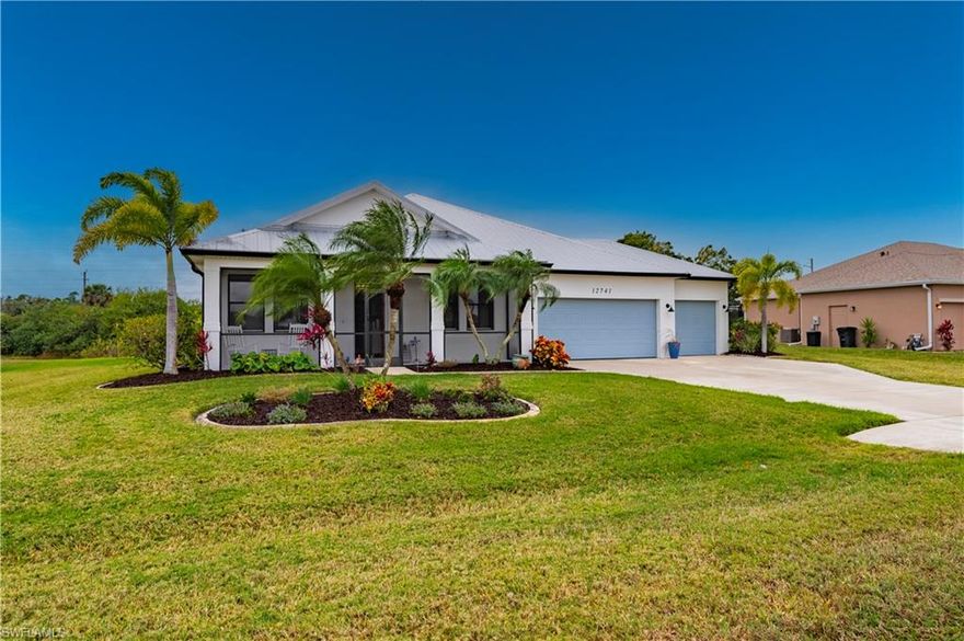 Pre-sale inspection completed with wind mitigation report. Welcome home to this beautifully remodeled 4-bedroom, 2-bathroom home in desirable Lake Suzy, Florida, offering the perfect blend of style, space, and convenience. Designed with an open floorplan, the home features both a family room and a great room, ideal for everyday living and entertaining alike. The heart of the home flows seamlessly to the outdoor living area, where a screen-enclosed heated salt water pool creates a private oasis for relaxing or hosting guests, with nature & water views. Thoughtful updates include, Bianca Victoria leathered dolomite natural stone kitchen counters, custom built-in storage throughout including hidden storage behind the electric fireplace, crown molding & custom trim, luxury vinyl flooring and a new metal roof installed in 2023, providing peace of mind and long-term durability. A 3-car garage offers ample space for vehicles, golf carts, or storage. Enjoy an active Florida lifestyle with walking trails and a golf course just steps away, and appreciate the unbeatable location—minutes from I-75, Punta Gorda Airport, SWFL spring season ball games, shopping, dining, and entertainment. This move-in-ready home combines modern upgrades, outdoor living, and a prime location—everything you need to enjoy the best of Southwest Florida living.