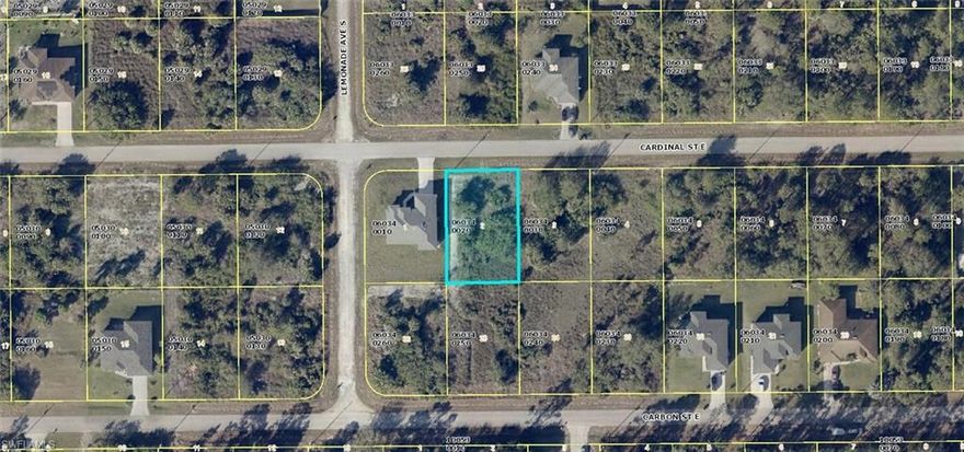 This lot is between Bell Blvd. and Labree Av S, Near Grant.  It is near the Mirror Lakes Elementary School.
The homes nearby are well maintained.