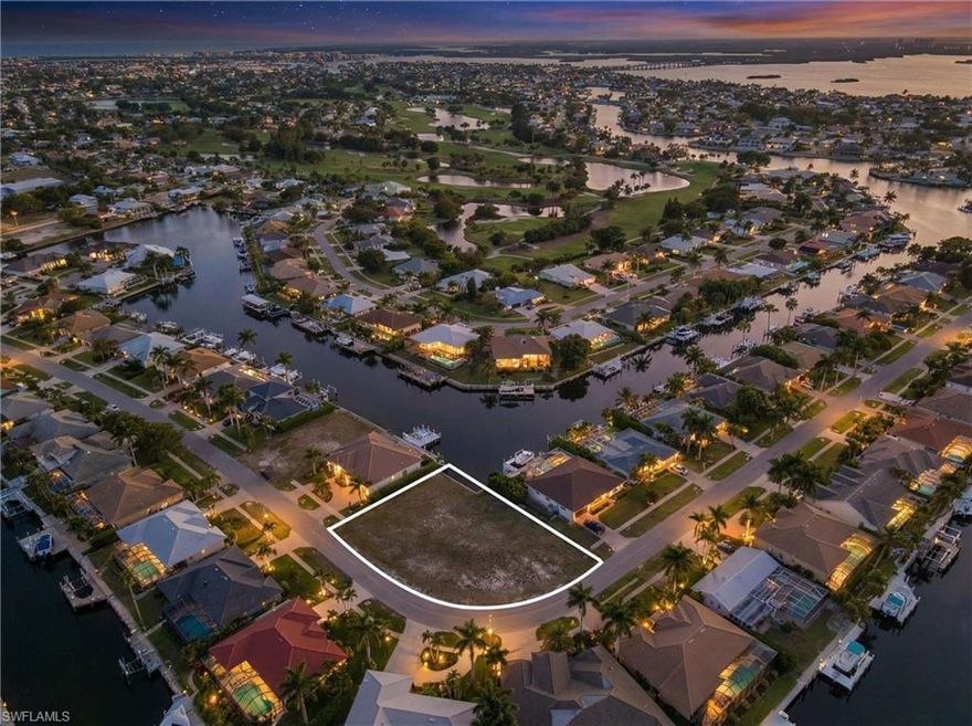 OVERSIZED WATERFRONT CORNER LOT nestled on a quiet cul-de-sac in one of Marco Island’s most desirable locations. This exceptional homesite offers approximately 50 feet of water frontage with indirect Gulf access, a brand-new seawall, and scenic intersecting canal views that create a peaceful coastal retreat. With generous approximate dimensions of 110’ x 160’, the lot provides outstanding flexibility to design and build a truly luxurious custom residence, complete with expansive outdoor living and a 3+ car garage.
Ideally positioned just minutes from Marco Island’s pristine white-sand beaches, acclaimed restaurants, boutique shopping, and key amenities including the public library, YMCA, Mackle Park, and the Island Country Club. A rare offering—don’t miss the chance to secure this exceptional piece of paradise.
