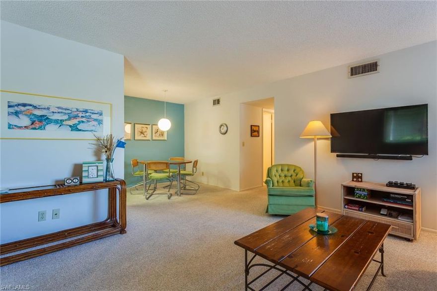 Rarely available ground floor corner unit! Central to all the shopping and dining Naples has to offer only three blocks to 5th Ave and six blocks to the beach. This quaint 2 bedroom 2 bathroom Central Gardens condominium is ready for new owners to make their own! Enjoy relaxing by the courtyard swimming pool or on the screened in patio off your master bedroom. Laundry on each floor of building. Extra storage locker included. 1 Year Home Warranty included for buyer. Schedule your showing today!