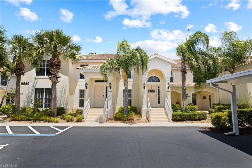 This unit is a 2 bedroom, 2 bath Gardenia floor plan on the first floor.  Enjoy the tranquility of the preserve with a lot of natural light throughout the home.  It is offered for sale TURNKEY and has been used as a seasonal rental for several years.  Income potential is very good or use the home yourself.  It is located in the Lakes Section of Colonial Country Club.  Golf is pay as you play; no membership fees.  Colonial CC is centrally located to the airport, shopping and entertainment and 30 minutes to the beaches and Gulf waters.