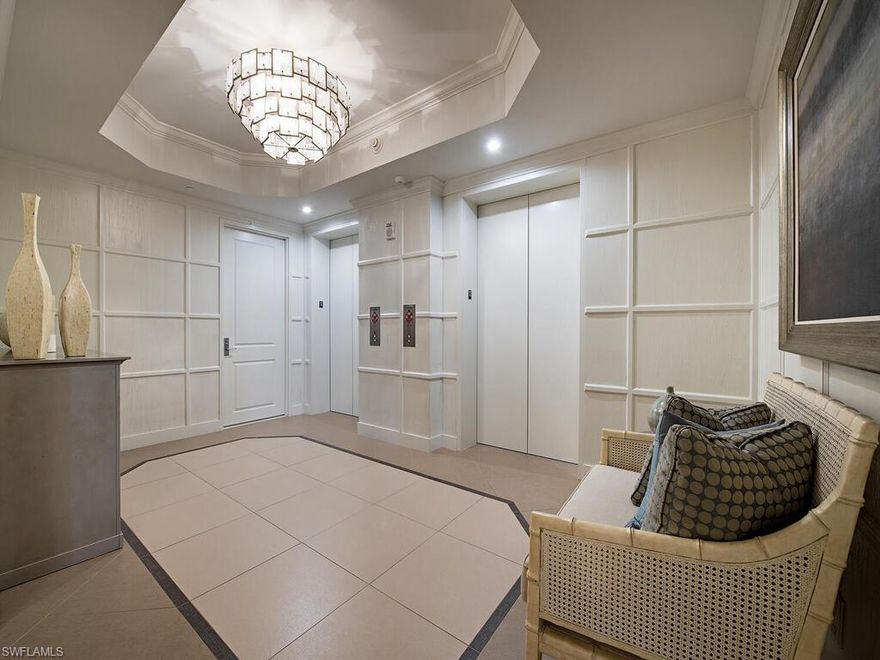 C6334- Come for a visit - stay for a lifetime!  This furnished and tastefully decorated sky home was updated summer 2021.  This home is spacious & open with 3 bedrooms and 3 full baths.  Enjoy cool sunrises on the open balcony from the east and majestic sunsets on the screened lanai to the west overlooking the Estero Bay & Gulf.  The views from the great room & MBR feature gorgeous sunsets all year long and no obstructed views of the other buildings. Floor to ceiling windows in living and master PLUS sliding doors leading out to the lanai help to contribute to true indoor/outdoor living! Keep the doors open throughout the winter months while preparing meals in your gourmet kitchen w/quartz countertops. Enjoy dinner in the dining area or on the screened lanai with grill. Bonita Bay has a beach park on the Gulf, 12 miles of walking trails, 380 boat full service marina, five golf courses, ten pickleball courts, 18 tennis courts, bocce ball pavilion, croquet and huge fitness/spa/salon facility.