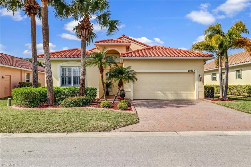 Over $150,000 in upgrades!!! Desirable St. Kitts model with more space (kitchen, guest room, garage) than standard model (2006 SF vs 1935 SF).  Offering 2 bed + den, 2 baths, expanded, very private lanai, beautiful lake view and in-ground hot tub.  Walking into the foyer you are welcomed by high ceilings, plantation shutters, high baseboards, custom crown molding and beautiful color pallet. Attention to details in this home with custom upgraded cabinets, newer top-of-the-line appliances, tile on diagonal, upgraded Lennox 16 SEER HVAC with light, upscale washer/dryer and much more. Very private, extended, newly screened lanai, great for entertaining or just enjoying the Florida sunshine. Cascades at Estero is a gated active adult 55+ community offering a 26K SF clubhouse w/oversized indoor/outdoor pools, ballroom, card and arts & crafts rooms, billiards, fitness center, sauna, pickle ball, bocce, HAR-Tru tennis courts, low HOA fees. Convenient location for shopping, restaurants, medical and other amenities.