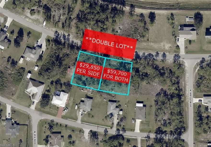 Sought after area with a lot of already constructed homes, and more being built all around -- including one next to these. Get in before the prices continue their climb higher! Located just blocks from Gunnery Rd for easy access in and out of Lehigh Acres! Seller also owns several other lots if interested. Not far to grocery stores, and other amenities. Major airport just a quick drive away (RSW Southwest International Airport), as well as other adventures to explore: Fort Myers Beach, JetBlue Stadium (Home of the Red Sox spring training), Hammond Stadium (Home of the Twins spring training). Activities nearby include Lehigh Acres Community Park North; Lehigh Acres Trailhead Park; Lee County Manatee Park offering waterfront park providing paved trails, up-close views of manatees, an amphitheater & kayak rentals; Caloosahatchee Regional Park with sprawling, nearly 770-acre park featuring trails for mountain biking & hiking plus campsites & more. SW Florida living is truly paradise!