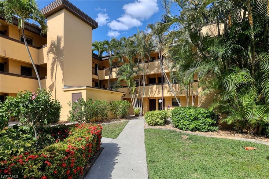 Beautifully updated 2nd floor condo in the heart of Fort Myers, in the sought after Whiskey Creek neighborhood. This 2 bedroom/2 bath unit has been renovated featuring luxury vinyl wood plank floor, stacked stonewall tiling with floating entertainment center, crown molding, chair rails and plantation shutters throughout the entire condo. The kitchen is bright and spacious, it boasts a separate coffee bar and extra storage along with soft close cabinets, newer appliances and granite counters. The Master bedroom has a large walk-in closet and en-suite bathroom. The master bathroom has been updated with cabinets and granite. New front load washer/dryer and a new in 2017 air conditioner. The Lanai looks out onto a wooded area and a glimpse of Whiskey Creek. Very peaceful and quiet. The elevator in the building is an added amenity and the well maintained park-like setting makes this a good place to call Home.