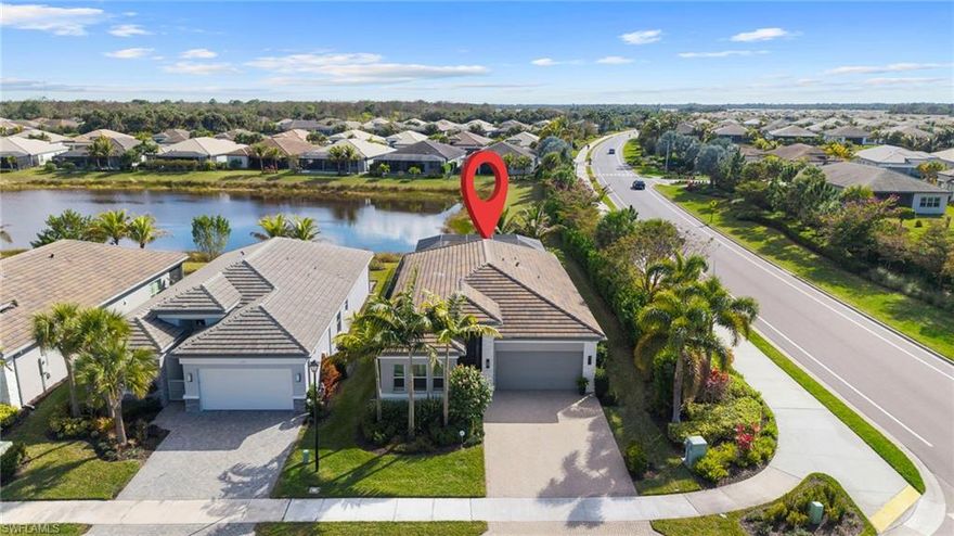 Welcome to this beautifully upgraded Flamingo floorplan in Valencia Trails, Naples’ premier natural gas community. Situated on a desirable corner lot, this 2-bedroom plus den, 2-bath residence offers a bright, open layout designed for both everyday comfort and effortless entertaining. The home features new tile flooring throughout, enhancing the clean coastal aesthetic and providing durability with easy maintenance. The spacious great room flows seamlessly into the chef’s kitchen, complete with natural gas cooking, quartz countertops, abundant cabinetry, and an oversized island ideal for gathering with family and friends. The versatile den provides the perfect space for a home office, media room, or additional guest accommodations. The primary suite is a private retreat with custom closets and a well-appointed bath, while plantation shutters throughout add both style and functionality. Step outside to your private resort-style lanai featuring a gas-heated pool and spa and a fully equipped outdoor kitchen, creating the ultimate space for year-round indoor-outdoor living. Valencia Trails is a natural gas community located just minutes away from shopping and dining and provides a new standard of 55 plus living by offering an exciting vacation-inspired lifestyle that rivals the finest resorts. The opulent 42,000 sq. ft. Clubhouse and Lifestyle Complex offers hundreds of exciting events including Broadway style shows, matinees, cocktail parties and galas. A full-time, on-site lifestyle staff ensures that there is something for everyone to enjoy.