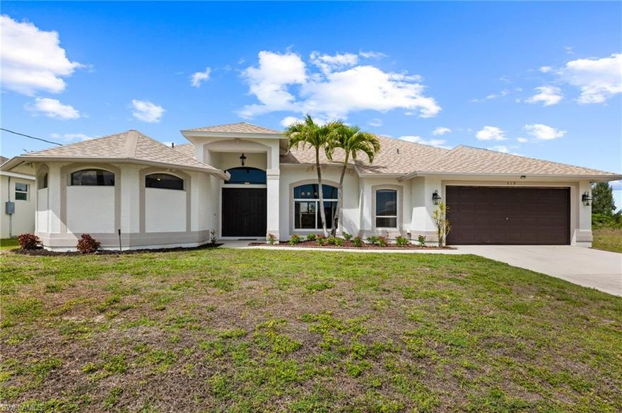 Set along a freshwater canal system in highly desirable Cape Coral, this beautifully maintained 4-bedroom, 2-bathroom pool home delivers the perfect blend of comfort, functionality, and Florida lifestyle living—with no HOA restrictions.

Head inside to discover a bright, open-concept layout enhanced by soaring cathedral ceilings and an abundance of natural light, creating an inviting and airy atmosphere throughout the main living areas. The expansive great room seamlessly connects to a well-appointed kitchen, complete with a large center island, generous counter space, and ample breakfast bar seating—ideal for both everyday living and effortless entertaining. Durable LVP and tile flooring run throughout, offering a clean, modern, and low-maintenance finish.

The primary suite is a true retreat, featuring private access to the lanai and an ensuite bathroom with dual vanities, a soaking tub, separate walk-in shower, and a spacious walk-in closet. Three additional bedrooms and a full bath provide flexibility for guests, a home office, or growing household needs.

Outdoor living is where this home truly shines. A screened-in lanai opens to a sparkling, solar-heated pool, perfectly positioned to capture wide, intersecting canal views—an ideal setting for relaxing, entertaining, or enjoying Southwest Florida sunsets.

Additional highlights include a dedicated laundry room with utility sink, a newer roof (approximately 2 years old), and a two-car garage.

As an added bonus, all furnishings are negotiable, offering a potential turnkey opportunity for buyers seeking convenience or investment potential.

This is a rare opportunity to own a canalfront pool home that combines space, comfort, and scenic waterfront living—move-in ready and ready to enjoy from day one.