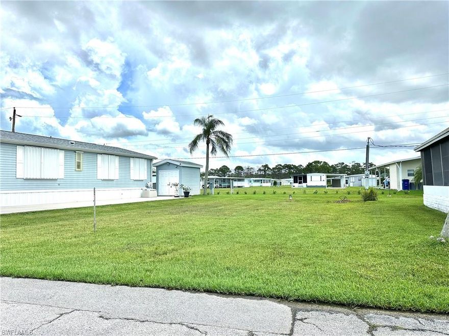 Vacant Lot in land owned community Mariners Cove located in Estero, FL.  Ready for brand new mobile home of your choice. 55+ community with boat slips and access to Estero River, Estero Bay and Gulf of America. Golf carts permitted.