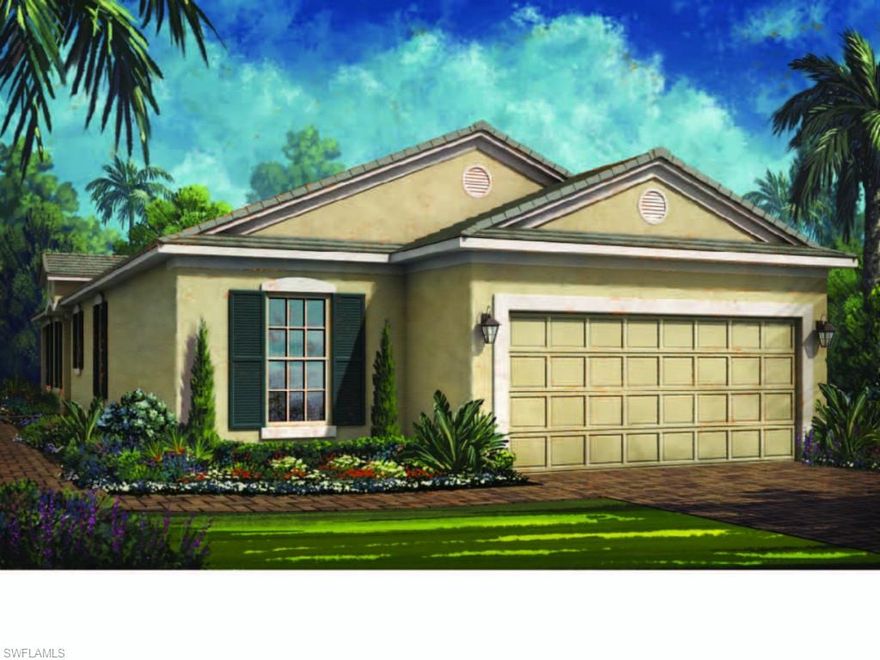 NEW CONSTRUCTION!!! Extremely popular Sabal Palm 3/2 + Den with 1,926 sq. ft. of living area. Most privacy offered of any Villas anywhere.  The kitchen with granite counters, 42” cabinets, stainless appliances opens up to an expansive great room. 4 Tray Ceilings, rounded corner bead, keyless pad at garage, acrylic seal garage floor included in home. No flood zone!! Short walk to dog park. Move in May 2014.