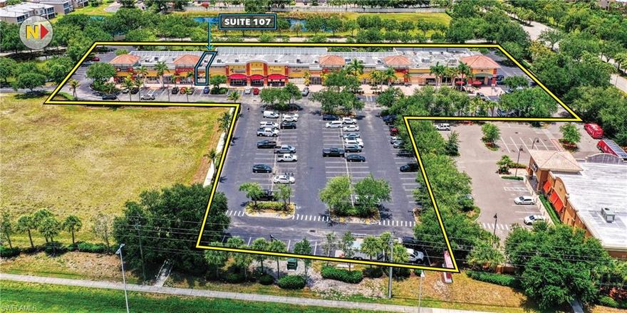 Secure your space at this 35,000 SF well located center in Estero adjacent to known tenants such as FedEx Office, RE/MAX, Anytime Fitness, Avis Budget, Jimmy John’s and many others. AVAILABLE: STE 107:1,120± SF. Available March 1, 2026. LEASE RATE: $24.00 PSF + NNN (est. $10.30 PSF). ZONING: MPD (Approved for a wide variety of retail, office and medical office uses). Located between Corkscrew Road and Williams Road at the SW corner of US-41 and Pelican Sound Drive, across from Hertz corporate headquarters (NYSE: HRI) and the 1.2MIL SF Coconut Point Mall.