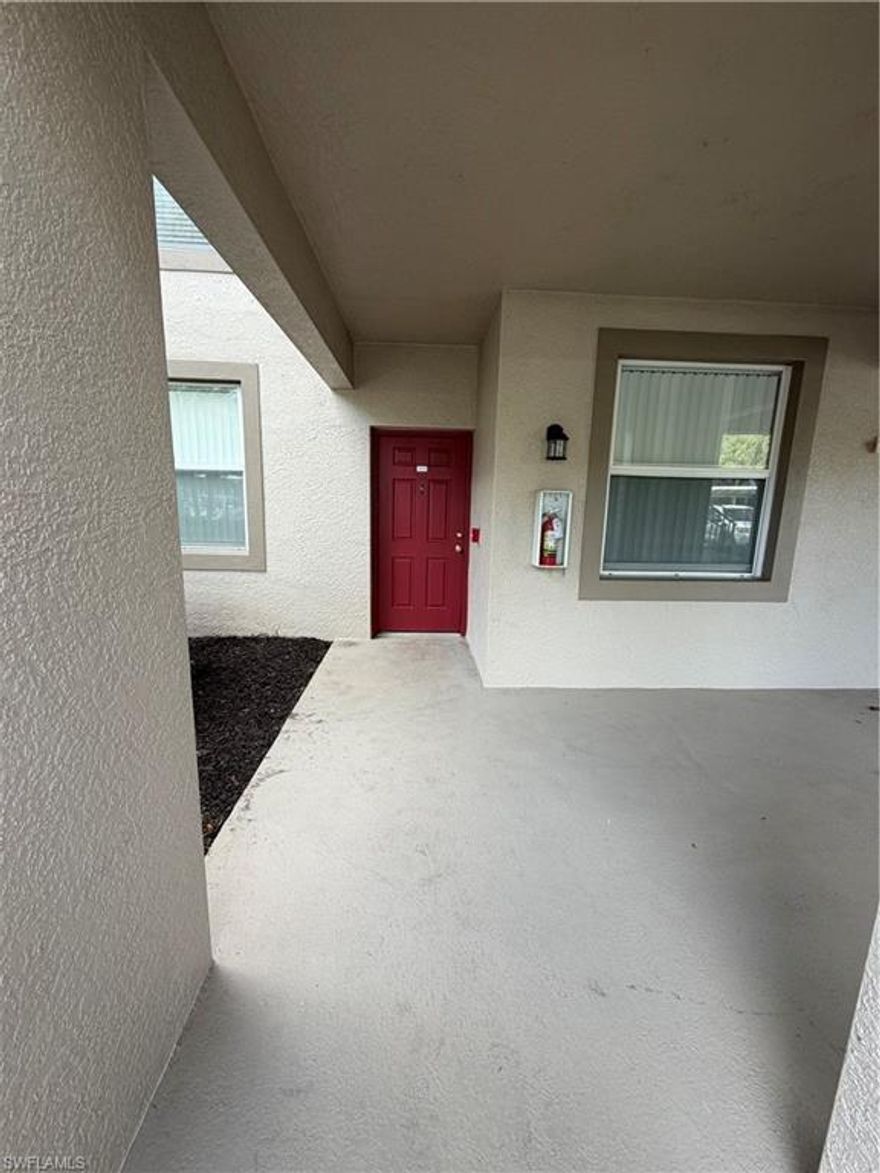 Welcome to 19930 Barletta Lane #1313, a well maintained first floor 2 bedroom, 2 bathroom condo in the desirable Barletta neighborhood of Bella Terra in Estero, Florida. This light and bright residence features a functional split bedroom floor plan, spacious kitchen with ample cabinetry that opens to the dining and living areas, a private primary suite with  closet and in suite bath, and a screened lanai perfect for Southwest Florida’s indoor outdoor lifestyle. The ground level location provides easy access with no stairs, and the unit includes a covered carport with additional storage. Residents can access to the Barletta pool as well as Bella Terra’s resort style amenities including a clubhouse, heated pool and spa, fitness center, tennis, pickleball, bocce, basketball, trails, and a full calendar of social activities, all within a gated community conveniently located near I 75, RSW Airport, FGCU, Miromar Outlets, Coconut Point, shopping, dining, and the Gulf beaches. Don't miss out! easy to show!