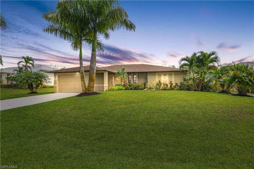 GORGEOUSLY RENOVATED and updated throughout. Enjoy the beautiful open concept kitchen (designer cabinets, quartz countertops, accent lighting, & stainless steel appliances), crown molding, freshly painted interior, updated landscaping, bar area on lanai with stone detail, remodeled baths, all new hardware, contemporary light fixtures, and stunning large tile flooring. Single family home that offers a living & family room layout, split bedroom floor plan, den, all bedrooms have walk-in closets, laundry room w/ storage & folding station, fenced-in backyard, and extended screened rear lanai w/ under truss sitting area, pool, & spa. San Carlos Park is a highly desired area of Fort Myers due to it bordering Estero, with easy access to I-75, close to Gulf Coast Town Center, Miromar Outlets, FGCU and SWFL International Airport.