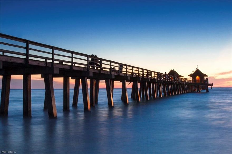 Just walk across the Boulevard to Pelican Bay's beach access tram to miles of sugar sand beaches and two beach clubs.
