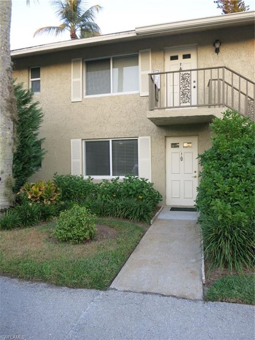 Beautifully renovated Glades Condo with large screened lanai looking onto a beautifully landscaped garden area. Renovations include beautiful kitchen, new bathrooms with new vanities and tile. New tile floors.  New bedroom furniture.  Move in today!  Enjoy all the amenities of the Glades Golf & Country Club including bundled golf on two golf courses, 9 swimming pools, tennis courts, shuffleboard, bocce, 19th Hole Restaurant, newly renovated clubhouse.