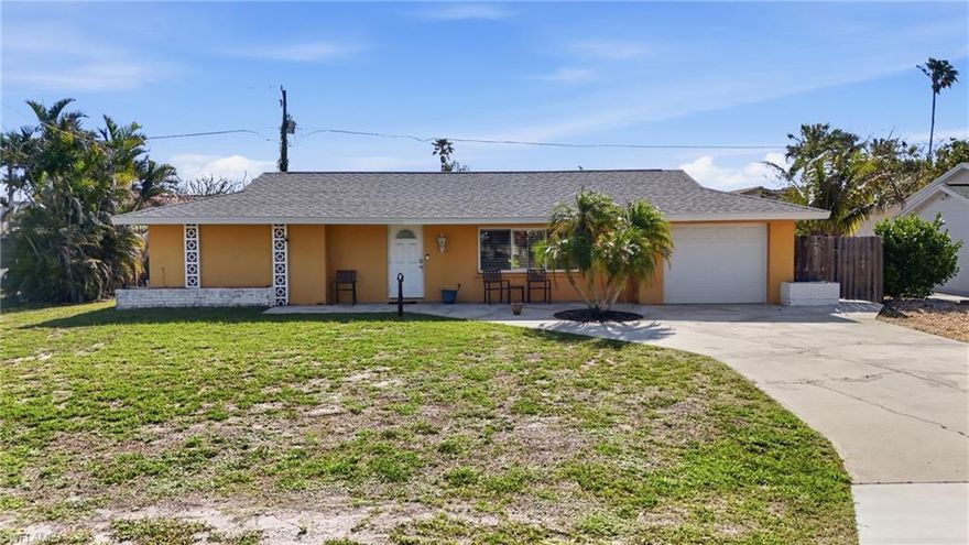 Have you thought about creating another stream of income? Maybe you would like a 2nd home just minutes to Bonita Beach? You may be ready to buy after renting? Or maybe you've been searching for yourself for a great value property in the heart of Bonita Springs? This newly available property is priced to sell in a non HOA community with no rental restrictions! 3 bedrooms, 2 baths, large, updated kitchen with REAL WOOD cabinets and incredibly durable Silestone countertops, this home's layout gives you so many options. Roof replaced in 2019, and the A/C and water heater are BRAND NEW (2025)! A/C has a 10 year warranty, and features the newest style freon! BIG fenced in yard, with plenty of room for a pool, and no pet restrictions, so your fur babies can roam! Two living spaces, and the 3rd bedroom (currently being used as an office) is very large and attached to laundry room, with its own bathroom steps away. This community is super close to the downtown Bonita Springs booming arts and entertainment district! Situated right off of Bonita Beach Rd, the beaches are minutes to the west, while I75 is just to the east. Such a great opportunity to create some passive income with short term rentals, long term rentals, or just a wonderful space for any homeowner to make their own! Professional photos coming soon!