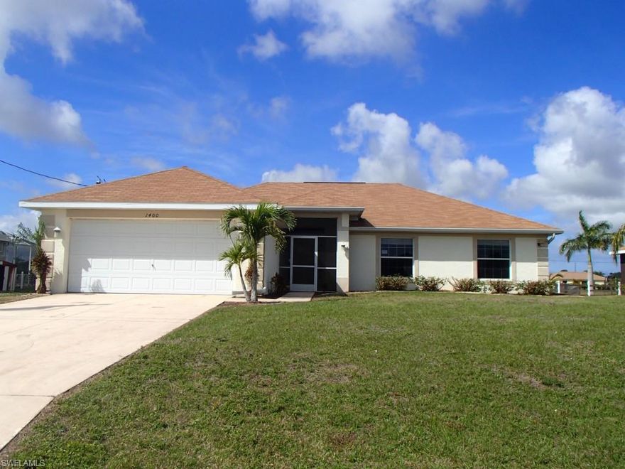 Great Opportunity! A 3 Bedroom 2 Bathroom home in NW Cape Coral with 2 Car Garage.  Some of the many features this home has to offer are fresh paint, new carpeting, great room floor plan, tile and carpet flooring, inside laundry room, office and an oversized lanai.  Set up an appointment today for your private viewing!  This property is eligible for Homepath financing!