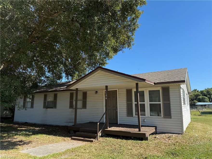 Beautiful 3 bedroom 2 bath home on quite street.  Recently updated interior with SS appliances, wood cabinets & quartz countertop.  Roof & Central AC from 2024 is like new.  Nice back yard perfect for kids, playground, pool & entertaining.  Quite neighborhood with easy access to Clewiston & Lake Placid.  No HOA so bring your trailers & toys.  Beautiful, updated, clean & move in ready.  Investors: This is also an excellent income producing property.   NO LAND LEASE HERE.  You own the land.  Please call or email agent for questions.
