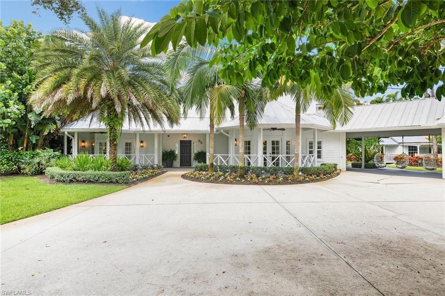 This must-see Pine Ridge 1.37-acre property remains move in ready post Hurricane Ian! The gated circular driveway and mature professional landscaping create a perfectly private and tropical Naples retreat. With 5,000 square feet, the home offers 3 bedrooms, plus a separate guest suite, office, 4 full baths, 2 half baths and ample space to entertain the entire family & friends. The large kitchen includes extensive storage, a custom wine bar, large walk-in pantry and whole-house reverse osmosis. The updated pool, fire pit and expansive yard create the perfect space for outdoor activities & sports. This property is a must-see on your search for paradise!