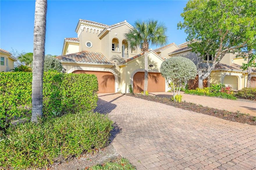 Enjoy the Fiddler's Creek lifestyle in this gorgeous 3,000-square-foot condominium with golf and lake views. Don't worry about stairs; a private elevator is the perfect transport to this spacious 2nd-floor home or use the stunning iron staircase. An end unit with a large lanai steps to the community pool, and award-winning club, spa, and fitness center, this home is filled with light and space. Three newly carpeted, en suite bedrooms and an exceptional living area encourage family and friends to visit often. The oversized living space is set for entertaining with dining, a separate game area, and the family room's large-screen TV. A redecorated spacious kitchen has all-new stainless appliances and gorgeous white cabinetry with crown molding. The Montreux neighborhood is within walking distance of the exceptional private club and 3 minutes to the Collier Blvd gate. Live close to the treats and sporting activities of Marco Island. Not to miss delightful Old Naples, where you will find fine and casual dining, exceptional shopping, beautiful beaches, and the best sunsets in Florida. A delightful community with options for golf, boating and more via exclusive, private memberships.