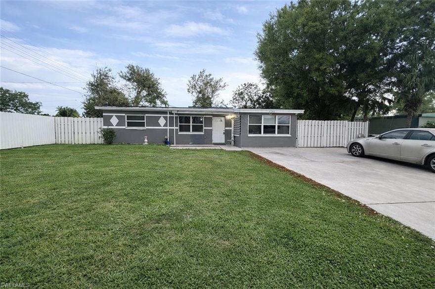 ALL UTILITIES INCLUDED! Ready to move in, pets welcome. Easy to get approved, owner is asking for 2.5x of the income. Easy to show call or text to get the code. Concrete block home, fenced backyard, 3 bedrooms, 2 bathrooms, plenty of parking outside. All title throughout, stainless steel appliances, centrally located in Fort Myers.