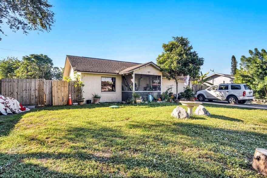 This concrete block built 3 Bedroom / 2 bath / 1 car garage single family home is located in the heart of Golden Gate. Plenty of room in the back yard for a pool, tiki or for parking a trailer, boat or RV. 12 other similar homes are being sold in the same area, great for investors on all 13 homes or sold individually.  These homes are full of potential, very affordable with todays interest rate. Don’t wait as these homes will not last.