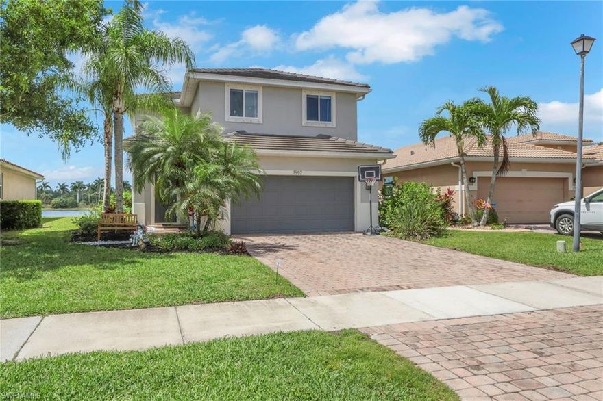 Welcome to your piece of paradise in Valencia Country Club—where comfort, space, and the Florida lifestyle come together.  Enjoy lake views while sipping your coffee in your oversized screened in lanai. This beautifully designed two-story home offers 4 bedrooms, 2.5 bathrooms, and a layout ideal for both entertaining and everyday living. From the moment you step inside, you’ll appreciate the bright, open living areas, spacious kitchen, and seamless flow throughout the home. Whether hosting guests or enjoying a quiet evening in, this home offers the flexibility and comfort today’s buyers are looking for.
Upstairs, generously sized bedrooms provide plenty of room for family and guests, while the primary suite offers a private retreat to unwind after a day in the sun.
Living in Valencia Golf & Country Club means enjoying a resort-style lifestyle every day. This gated community features a public 18-hole championship golf course, driving range, clubhouse, fitness center, and a community pool—perfect for soaking up the Southwest Florida sunshine.