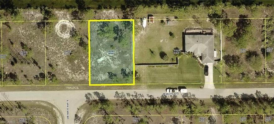 Really nice high & dry rare side-by-side on fresh water canal premium homesites 100% clear ready to go with low grasses over 1/4 acre each homesites (width 88' x 126' deep 11,088 Sq. Ft) in a quiet area of single family homes in LEHIGH ACRES. This property has cooler Northern on canal views at the rear of the properties & Southern afternoon views at the front of the homesites with quick & easy access to State Road 82, Lee Blvd including close by access to shopping, restaurants, boating, fishing, tennis, golfing, beaches, recreation, schools, employment, SWFL Inter Airport & all that beautiful SW Florida has to offer. This is 1 of 2 rather rare homesites side-by-side (649 & 651 Trinity Street East) being sold together totaling over 1/2 Acre (22,176 Sq. Ft.). Build your dream or vacation home(s) now and/or save these special area homesites for later. Don't miss this unique opportunity to purchase these 2 premium homesites properties for only $8,995 each with SELLER DIRECT FINANCING (US) with $0 (ZERO) down, no credit, income or job checks for ONLY $98.00 per month payment for each property. Personal checks OK. Don't wait too long or they will be gone ... you'll be so glad you did...