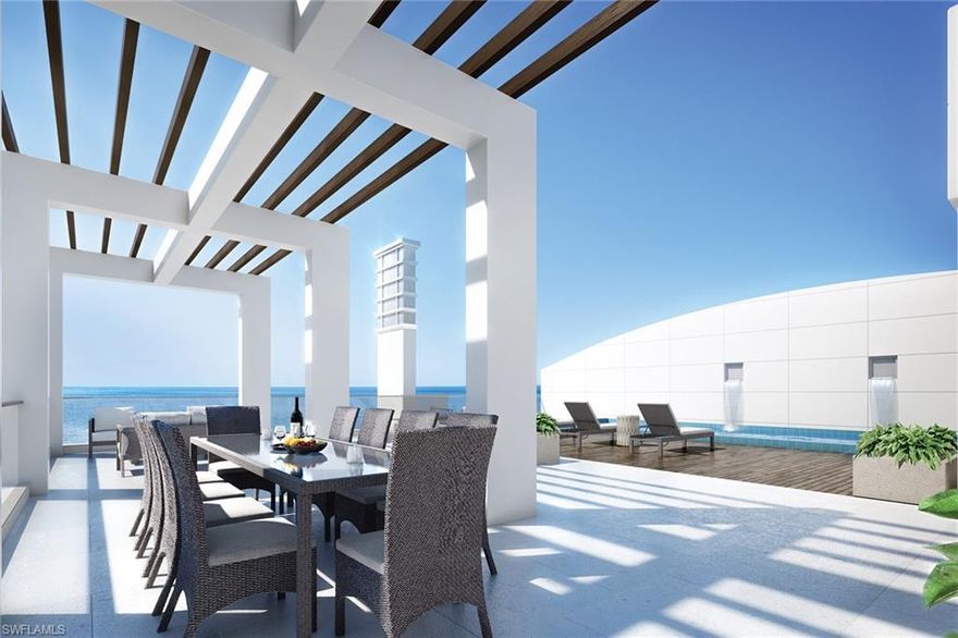 Extraordinary opportunity to acquire the last remaining penthouse in the most luxurious tower Pelican Bay has seen in over a decade. PH-01 will be the ultimate penthouse estate in Naples with over 3,800 square feet of private rooftop terrace space overlooking the Gulf. The unique terrace includes its own saltwater pool and spa, outdoor kitchen and amazing area for relaxing or entertaining. The fluid design brings together architecture, nature and light. The three-car private garage completes the package. Enjoy the maintenance-free lifestyle of a luxury high-rise condominium without giving up the benefits of a single-family estate. Space is a commodity that is found in abundance in PH-01. With its spacious open floor plan including five bedrooms and over 5,700 square feet under air, this residence was created for those who appreciate exquisite design, luxurious appointments and technological innovations. Experience the fabulous lifestyle of Pelican Bay and amazing amenities of Mystique and the unique features of penthouse one. THIS IS A PRE-CONSTRUCTION DEVELOPER UNIT VISIT SALES CENTER M-S 9 TO 5 OR SUNDAY 12-5 6885 PELICAN BAY BLVD.