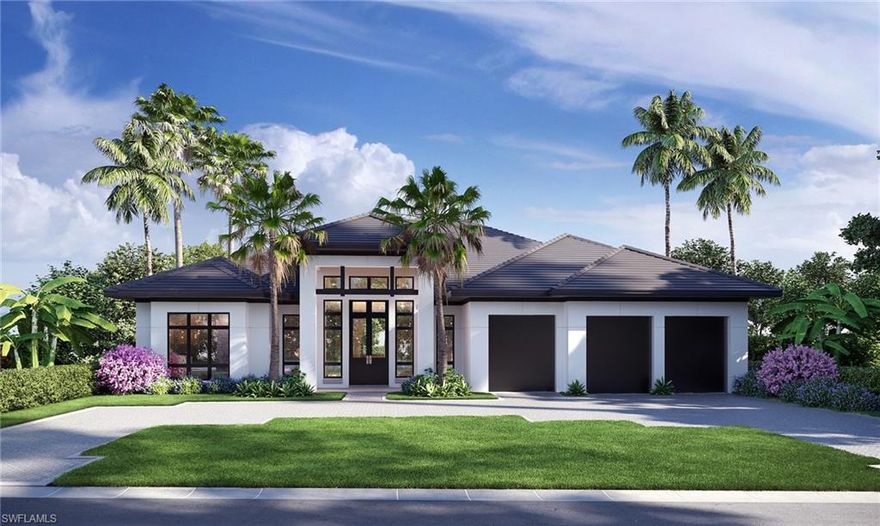 A breathtaking and new clean transitional West Indies style home designed and constructed by distinguished team Falcon Design and Knauf Koenig Group. Residence offers a generous and open layout with 5 all en-suite bedrooms, 3-car garage, and nearly 5,000 square feet of air conditioned space all on one level. Some of the features include a gourmet kitchen with custom Ruffino cabinetry and island, service kitchen, Cristallo quartzite counter tops and backsplash, large poolside 5th bedroom/bonus room, oversized covered outdoor living with kitchen and bar, heated saltwater pool/spa, fire place, fire pit, and automated roll down screens and shutters. All top end brand names adorn the home and include Sub Zero, Wolf, and Bosch appliances, Ruffino cabinetry, Anderson impact windows, and Legno Bastone wide plank French Oak flooring. Home is perfectly positioned with western rear exposure in an ideal Moorings location on a quiet street offering quick access to the private beach access, downtown, and Waterside Shops. Completion approximately November 2020.